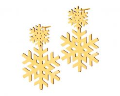 Kolczyki ze stali szlachetnej - śnieżynki. Kolczyki Elixa, ze stali. W wyprzedaży za 53.70 zł.