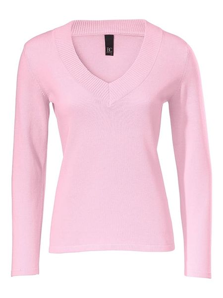Heine Sweter w kolorze jasnoróżowym rozmiar: 36. Różowe swetry Heine, bez wzorów, z bawełny, bez ramiączek. Za 75.69 zł.