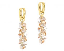 Kolczyki z mosiądzu pozłacane ze szklanymi detalami. Kolczyki Artelioni, pozłacane. Za 139.00 zł.