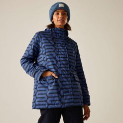 Kurtka damska przeciwdeszczowa Mid Orla Kiely. Brązowe kurtki sportowe Regatta, bez wzorów, z puchu, bez kaptura, trekkingowe. Za 799.99 zł.
