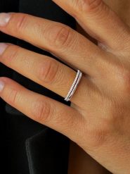 OR Carats Złoty pierścionek z diamentami rozmiar: 50. Szare pierścionki OR Carats, z diamentem, złote. Za 922.46 zł.