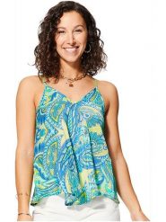 Aller Simplement Top w kolorze zielono-niebieskim rozmiar: 34/36. Niebieskie topy Aller Simplement, bez wzorów, bez kołnierzyka, bez ramiączek. Za 39.99 zł.