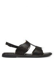 Lasocki Sandały RST-KATE-09 Czarny. Czarne sandały Lasocki, bez wzorów, ze skóry, bez obcasa, na płaskiej podeszwie, bez zapięcia. Za 149.99 zł.