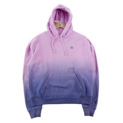 Bluza z kapturem damska krój relaxed. Fioletowe bluzy Champion, m, bez wzorów, z dresówki, z kapturem. Za 146.96 zł.