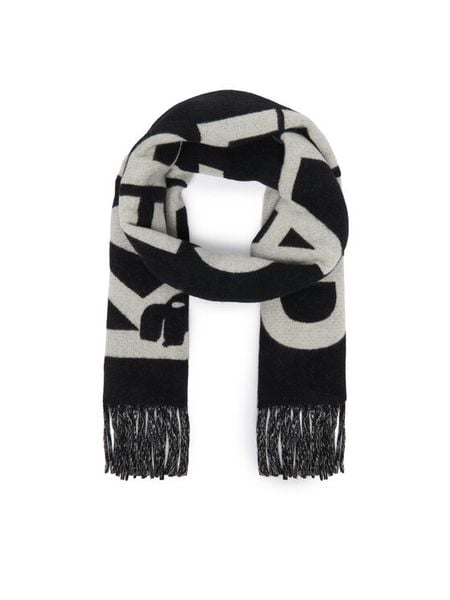 KARL LAGERFELD Szalik A4W33125 Czarny. Czarne rękawiczki KARL LAGERFELD, bez wzorów, z wełny. Za 649.99 zł.