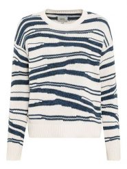 Camel Active Sweter w kolorze biało-granatowym rozmiar: L. Białe swetry Camel Active, l, bez wzorów, z bawełny, bez ramiączek. Za 242.13 zł.