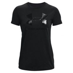 Damska Koszulka Z Grafiką Live Sportstyle. Czarne bluzki Under Armour, bez wzorów, sportowe, bez kołnierzyka, bez ramiączek. Za 125.99 zł.