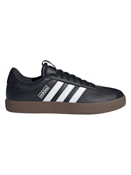 Adidas Skórzane sneakersy "Court 3.0" w kolorze czarnym rozmiar: 42 2/3. Czarne trampki Adidas, bez wzorów, z materiału, bez zapięcia. Za 213.69 zł.