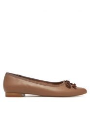 Sergio Bardi Baleriny WFA1572-29Z-SB Beżowy. Brązowe baleriny Sergio Bardi, bez wzorów, ze skóry, bez obcasa. Za 249.99 zł.