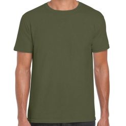 Koszulka Softstyle Dla Dorosłych Unisex. Zielone bluzki GILDAN, xl, bez wzorów, sportowe, bez kołnierzyka, bez ramiączek. Za 33.99 zł.