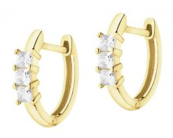 Złote kolczyki z cyrkoniami - koła. Żółte kolczyki Apart, z cyrkonią, złote. Za 889.00 zł.