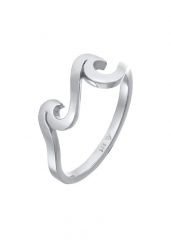 Elli Damskie morskie fale Basic w srebrze 925 Sterling Silver Pierścionki 1 ct. Szare pierścionki Elli, srebrne. Za 203.99 zł.