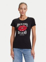 Liu Jo T-Shirt UF5265 JS923 Czarny Regular Fit. Czarne t-shirty Liu Jo, m, bez wzorów, z bawełny, bez kołnierzyka, bez ramiączek. Za 319.99 zł.