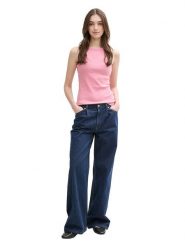 TOM TAILOR Denim Top w kolorze jasnoróżowym rozmiar: M. Różowe topy TOM TAILOR DENIM, m, bez wzorów, z denimu, bez kołnierzyka, bez ramiączek. Za 21.97 zł.