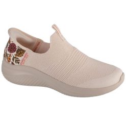 Buty sportowe Sneakersy damskie, Slip-Ins Ultra Flex 3.0 New Wings. Białe obuwie sportowe Skechers, bez zapięcia, trekkingowe, Skechers Sport. Za 449.99 zł.