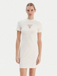 Guess Sukienka codzienna V4YK02 KCDH1 Écru Regular Fit. Sukienki Guess, na co dzień, xxs, z aplikacjami, z bawełny, bez kołnierzyka, bez ramiączek, proste. Za 269.99 zł.