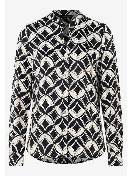 More & More Bluzka w kolorze czarno-białym rozmiar: 46. Białe bluzki More & More, s, bez wzorów, z wiskozy, klasyczne, bez kołnierzyka, bez ramiączek. Za 113.10 zł.