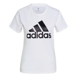 Koszulka Essentials Logo. Białe bluzki Adidas, l, bez wzorów, sportowe, bez kołnierzyka, bez ramiączek. Za 79.00 zł.