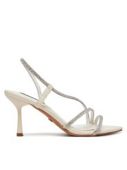 Nine West Sandały R25SS019000 Écru. Sandały Nine West, bez wzorów, z materiału, bez obcasa, na szpilce, bez zapięcia. Za 229.99 zł.
