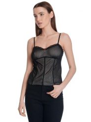 Vive Maria Top "Sweet Boudoir" w kolorze czarnym rozmiar: XXL. Czarne topy Vive Maria, xxl, bez wzorów, z koronki, bez kołnierzyka, bez ramiączek. Za 101.23 zł.