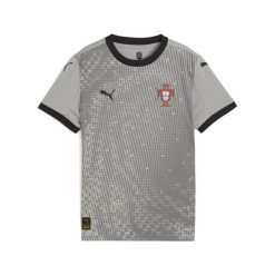 Młodzieżowa koszulka bramkarska z krótkim rękawem Portugalia 2025 PUMA. Czarna bluzki Puma, l, bez wzorów, młodzieżowe, bez kołnierzyka, bez ramiączek. Za 359.00 zł.