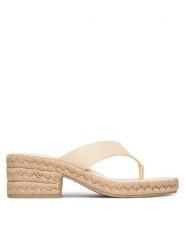 Calvin Klein Klapki Block Heel Espa 50 Thong Lth HW0HW02902 Beżowy. Brązowe klapki Calvin Klein, bez wzorów, ze skóry, bez obcasa. Za 529.99 zł.