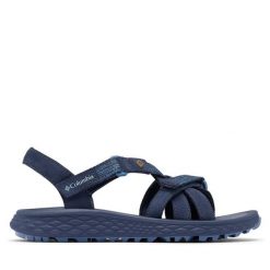 Sandały Columbia. Niebieskie sandały Columbia, bez wzorów, sportowe, bez obcasa, bez zapięcia. Za 299.99 zł.