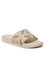 Liu Jo Klapki Kos 07 BA3151 EX057 Beżowy. Brązowe klapki Liu Jo, bez wzorów, z tworzywa sztucznego, bez obcasa. Za 189.99 zł.