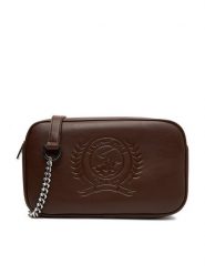Beverly Hills Polo Club Torebka C-BHPC-L-010-08 Brązowy. Brązowe listonoszki Beverly Hills Polo Club, bez wzorów, z materiału, bez dodatków. Za 159.99 zł.