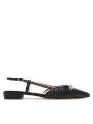 TWINSET Sandały 251TGT052 Czarny. Czarne sandały Twinset, bez wzorów, ze skóry, bez obcasa, na płaskiej podeszwie, bez zapięcia. Za 679.99 zł.