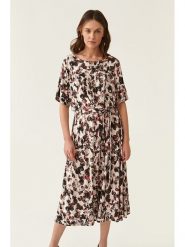 TATUUM Sukienka w kolorze czarnym rozmiar: M. Białe sukienki Tatuum, m, bez wzorów, z tkaniny, bez kołnierzyka, bez ramiączek, midi. Za 140.20 zł.