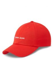 Tommy Jeans Czapka z daszkiem Tjw Linear Logo Cap AW0AW15845 Czerwony. Czerwone czapki Tommy Jeans, bez wzorów, z jeansu. Za 79.99 zł.