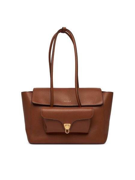 Coccinelle Saszetka 329184 Brązowy. Brązowe shopper Coccinelle, bez wzorów, ze skóry, bez dodatków. Za 1,889.00 zł.