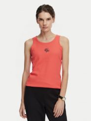 Beverly Hills Polo Club Top P-SS26W-TK550000 Koralowy Regular Fit. Pomarańczowe koszulki polo Beverly Hills Polo Club, s, bez wzorów, z bawełny, bez kołnierzyka, bez ramiączek. Za 89.99 zł.