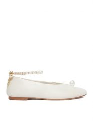 GINO ROSSI Baleriny CEO-ROSE-LT1670-9 Biały. Białe baleriny Gino Rossi, bez wzorów, ze skóry, bez obcasa. Za 349.99 zł.