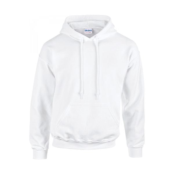 Bluza z kapturem Gildan Heavy Blend ®. Białe bluzy GILDAN, m, bez wzorów, z bawełny, z kapturem. Za 81.10 zł.