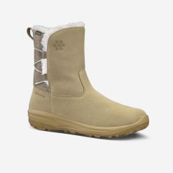 Second Life - Buty turystyczne damskie NH500 Mid skóra - Stan Doskonały. Brązowe trekkingi QUECHUA, z materiału, trekkingowe. Za 254.99 zł.
