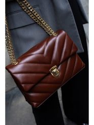 Victor & Hugo Paris Skórzana torebka w kolorze brązowym - 26 x 18 x 9,5 cm rozmiar: onesize. Brązowe torby na ramię Victor & Hugo Paris, bez wzorów, z materiału, na ramię, pikowane, bez dodatków. Za 304.99 zł.