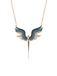 Lodie Silver Srebrny naszyjnik z elementem ozdobnym - dł. 43 cm rozmiar: onesize. Szare naszyjniki Lodie Silver, z cyrkonią, srebrne. Za 43.99 zł.