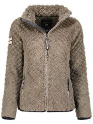 Geographical Norway Kurtka polarowa "Uparola" w kolorze szarobrązowym rozmiar: M. Brązowe swetry Geographical Norway, m, bez wzorów, z polaru, bez ramiączek. Za 114.44 zł.