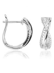 Les Petites Précieuses Srebrne kolczyki-kreole z cyrkoniami rozmiar: onesize. Szare kolczyki Les Petites Précieuses, z cyrkonią, srebrne. Za 152.99 zł.