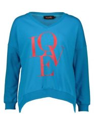 Miss goodlife Bluza "LOVE" w kolorze niebieskim rozmiar: XS. Niebieskie bluzy miss goodlife, xs, bez wzorów, z bawełny, bez kaptura. Za 173.99 zł.