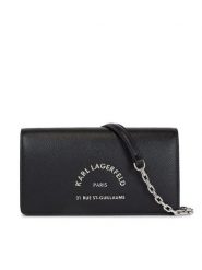 KARL LAGERFELD Torebka 240W3247 Czarny. Czarne listonoszki KARL LAGERFELD, bez wzorów, ze skóry, bez dodatków. Za 339.99 zł.