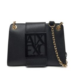 Torebka Armani Exchange. Czarne torebki klasyczne Armani Exchange, bez wzorów, bez dodatków. Za 449.99 zł.