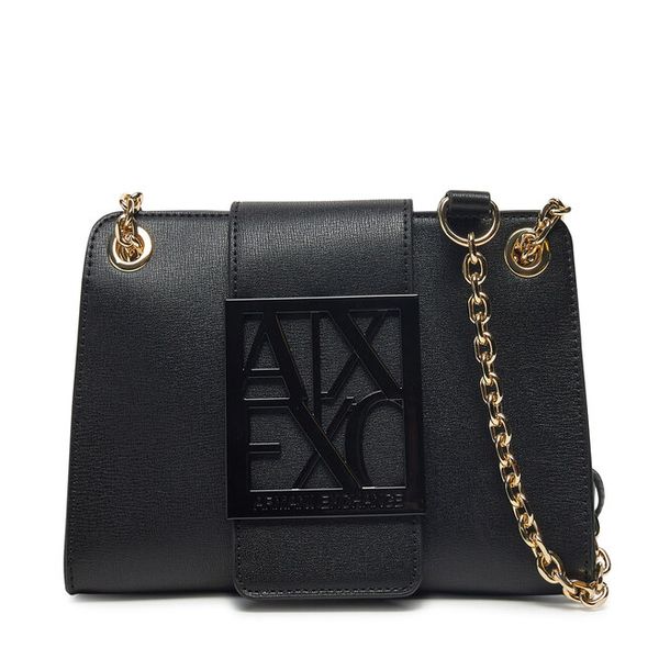 Torebka Armani Exchange. Czarne torebki klasyczne Armani Exchange, bez wzorów, bez dodatków. Za 449.99 zł.