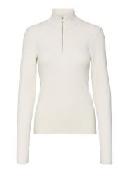 Vero Moda Sweter "Vmgold" w kolorze białym rozmiar: XS. Białe swetry Vero Moda, xs, bez wzorów, prążkowane, bez ramiączek. Za 88.23 zł.