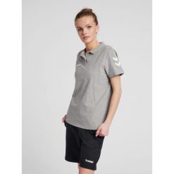 Koszulka tenisowa polo damska Hummel Go Cotton Polo Woman. Szare koszulki polo Hummel, xl, bez wzorów, bez kołnierzyka, bez ramiączek. Za 101.00 zł.