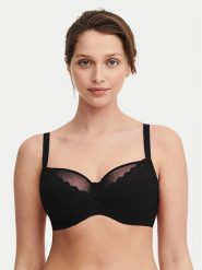 Chantelle Biustonosz z fiszbiną Floral Touch C94210 Czarny. Czarne biustonosze Chantelle, bez wzorów, z syntetyku. Za 329.99 zł.