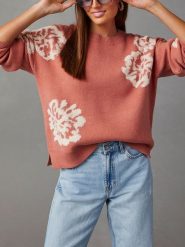 LA Angels Sweter w kolorze koralowo-kremowym rozmiar: S. Czerwone swetry LA Angels, s, bez wzorów, bez ramiączek. Za 198.10 zł.