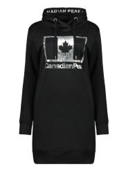 Canadian Peak Sukienka dresowa w kolorze czarnym rozmiar: S. Czarne sukienki Canadian Peak, na co dzień, s, bez wzorów, z dresówki, bez kołnierzyka, bez ramiączek, mini, proste. Za 122.96 zł.